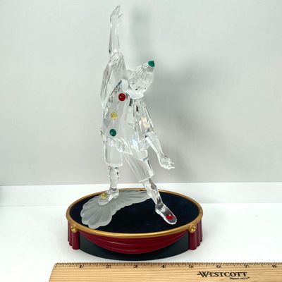 LOT 102: Retired Swarovski Crystal Pierrot Clown Figurine with Base