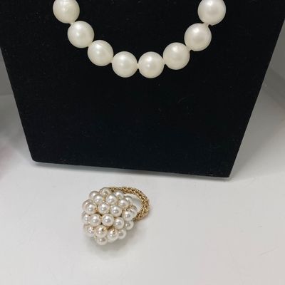 LOT 26: Vintage Faux Pearls, Pink Beaded Jewelry and More