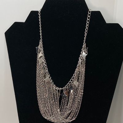 LOT 31: Large Collection of Silver Tone Necklaces - Statement Styles and More