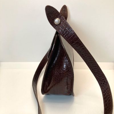 LOT 114: Silver Blue U.S.A. Brown Handbag with Dust Bag