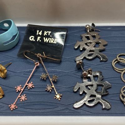 LOT 14: Large Collection of Assorted Vintage Pierced Earrings