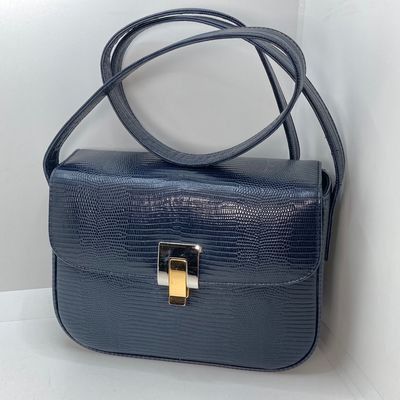 LOT 119: Blue Made in Pait Au Canada Zenith Handbag with Shoulder Strap with Dust Bag
