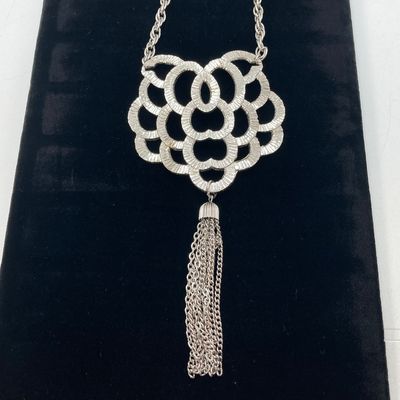 LOT 33: Large Collection of Silver Tone Necklaces