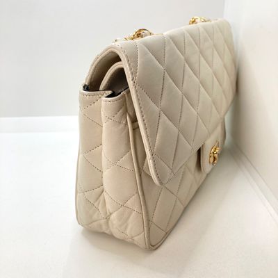 LOT 120: Jay Herbert New York Ivory Quilted Flap Bag