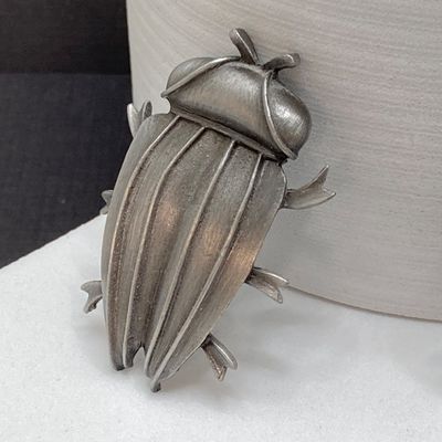 LOT 11: Silver Tone Vintage Brooch / Pin Collection - Dodds 11 West 30th St. Circa 1950's, JJ, Pewter and More