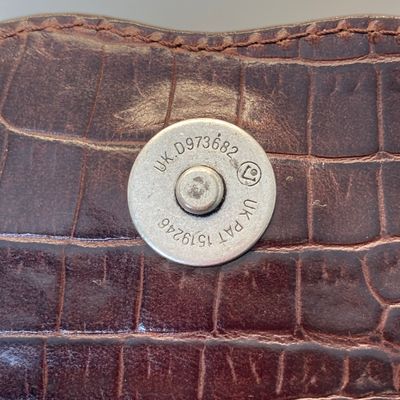 LOT 114: Silver Blue U.S.A. Brown Handbag with Dust Bag