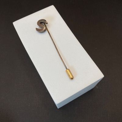 LOT 103: Vintage Jewelry - Gold Filled State of New Jersey 5 Years Service Pin, Stick Pin and Two Rings