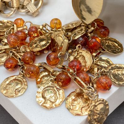 LOT 10: Large Collection of Assorted Style Gold Tone Bracelets