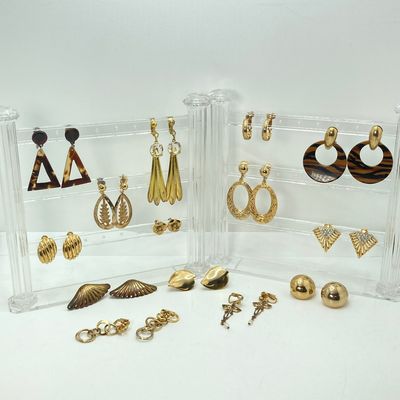 LOT 18: Vintage Screw-back and Clip-on Earrings - Goldette, Napier and More