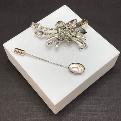 LOT 11: Silver Tone Vintage Brooch / Pin Collection - Dodds 11 West 30th St. Circa 1950's, JJ, Pewter and More