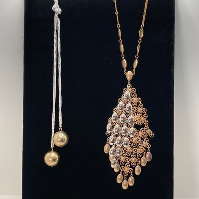 LOT 34: Large Collection of Statement Necklaces - Crown Trifari and More