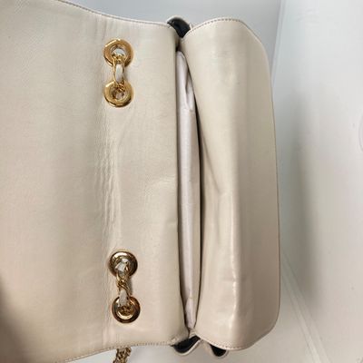 LOT 120: Jay Herbert New York Ivory Quilted Flap Bag