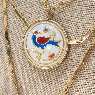 LOT 32: Gold Tone Statement Necklaces, Namruf Swiss Made 17 Jewels Necklace Watch and More