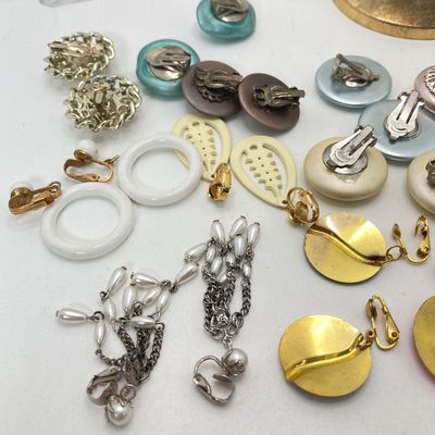 LOT 22: Collection of Vintage Clip-on Earrings - Coro, Napier and More