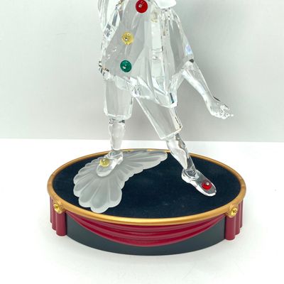 LOT 102: Retired Swarovski Crystal Pierrot Clown Figurine with Base