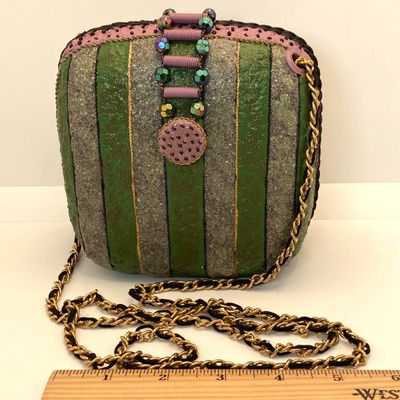LOT 113: Motif by Mary Frances Hard Purse with Dust Bag 2174