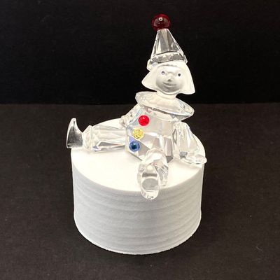 LOT 108: Collection of Swarovski Crystal Small Figurines - Butterfly, Porcupine and Clown