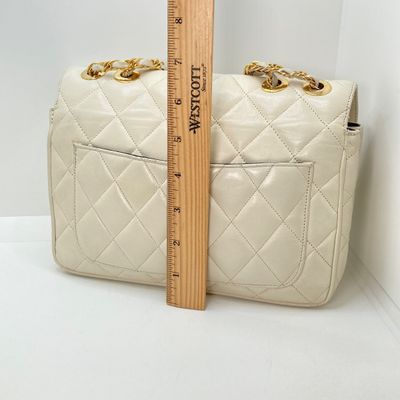 LOT 120: Jay Herbert New York Ivory Quilted Flap Bag