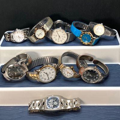 LOT 12: Large Collection of Watches - Timex, TFX, Ashley, Geneva and More