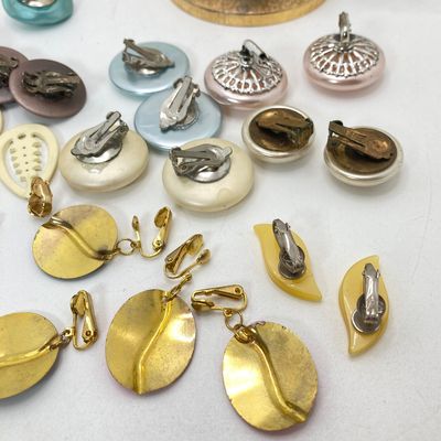 LOT 22: Collection of Vintage Clip-on Earrings - Coro, Napier and More