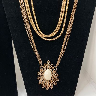 LOT 34: Large Collection of Statement Necklaces - Crown Trifari and More