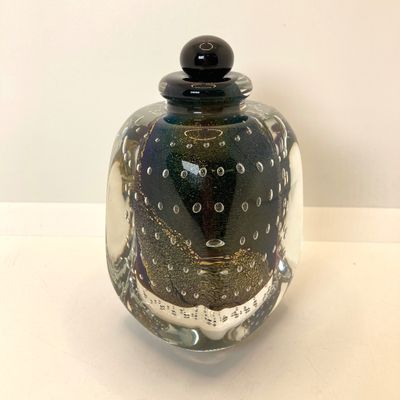 LOT 107: Signed by Artisit Robert Eickholt Art Glass Perfume Bottle