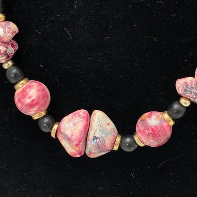 LOT 26: Vintage Faux Pearls, Pink Beaded Jewelry and More
