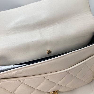 LOT 120: Jay Herbert New York Ivory Quilted Flap Bag