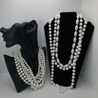 LOT 27: Collection of Statement and Faux Pearl Necklaces