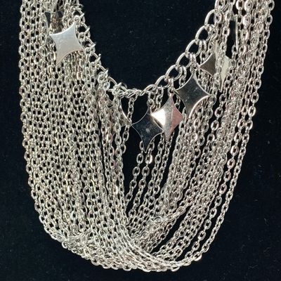 LOT 31: Large Collection of Silver Tone Necklaces - Statement Styles and More