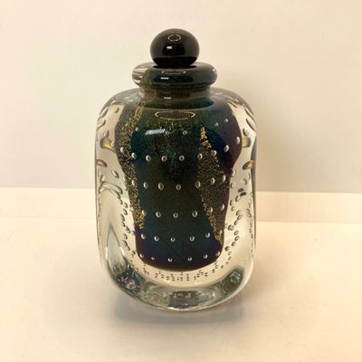 LOT 107: Signed by Artisit Robert Eickholt Art Glass Perfume Bottle