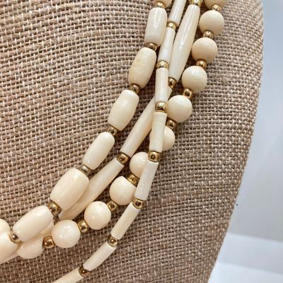 LOT 32: Gold Tone Statement Necklaces, Namruf Swiss Made 17 Jewels Necklace Watch and More