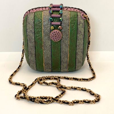 LOT 113: Motif by Mary Frances Hard Purse with Dust Bag 2174