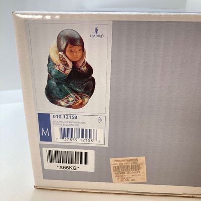 LOT 101: Lladro "Pensive Esquimo Girl" No. 2158 with Original Box