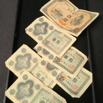 Assorted Asian Currency With Bonus Bahamian Dollar