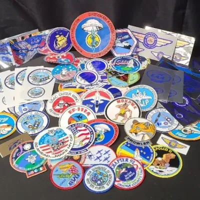 An Array Of Aerospace Decals, Patches & Stickers