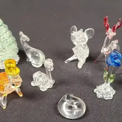 Colorful Small Glass Animals 
