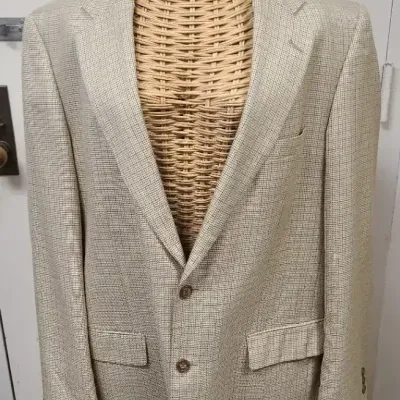 Alan Flusser Silk and Worsted Wool Blazer