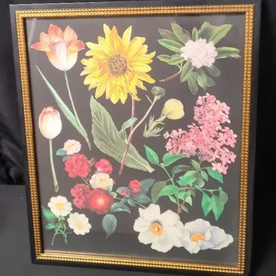 Framed Florals Bursting With Vibrant Colors - Particularly Pretty Print