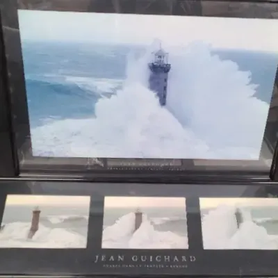 Jean Guichard Fierce Framed Photography Featuring Lighthouse Seascapes