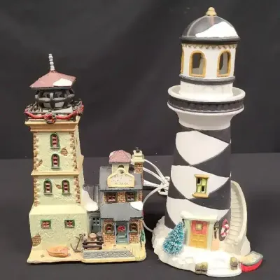 Lemax and Wavecrest Santa's Workbench Lighthouse