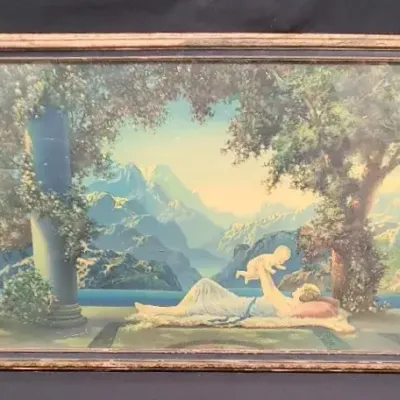 Framed Print Featuring R Atkinson Fox Print - Titled "Love's Paradise" 1925 