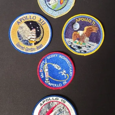 Out Of This World Crew Patches - Featuring Apollo Spacecraft Motif
