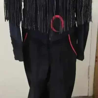 Karen Kada Genuine Leather Wild Western Style Pantsuit
