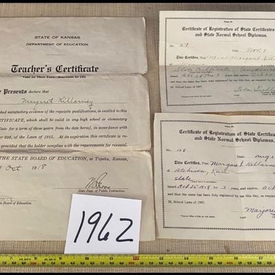 1918 Teachers Certificate