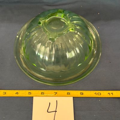 Vaseline Glass Mixing Bowl from Hocking Glass