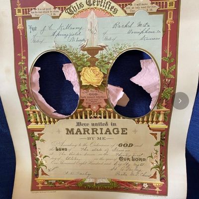 1888 Marriage Certificate