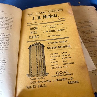 Vintage Valley Falls,Ks. Recipe book and More