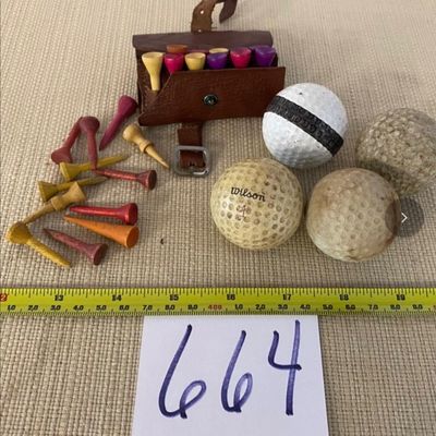 Vintage Golf Balls and Tees