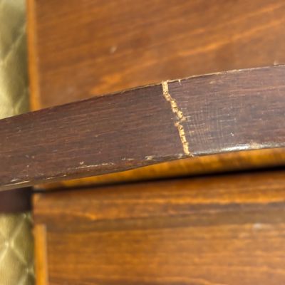 Vintage Sewing Box Handle is cracked
